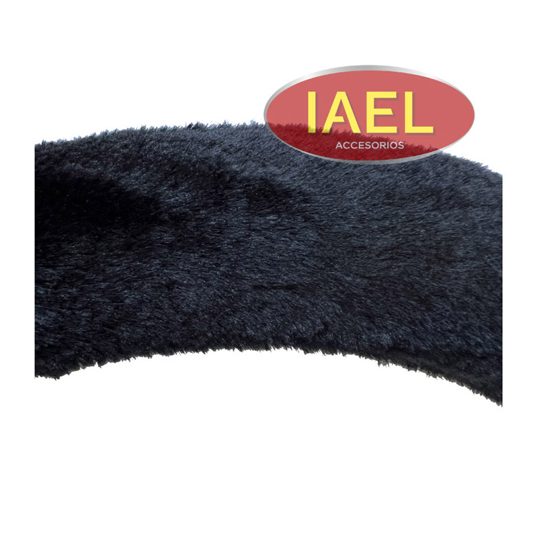 CUBRE VOLANTE NEGRO TEDDY 38CM AFELPADO - 2