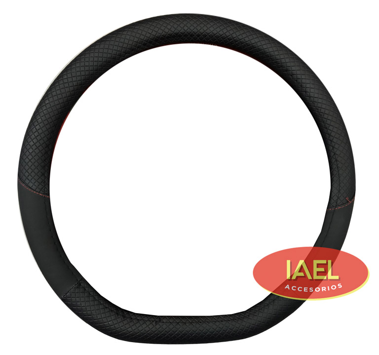 CUBRE VOLANTE 36CM BASE PLANA, NEGRO COMBINADO