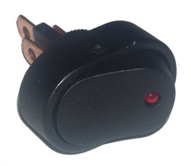 LLAVE UN PUNTO OVALADA CON LED ROJO TESTIGO