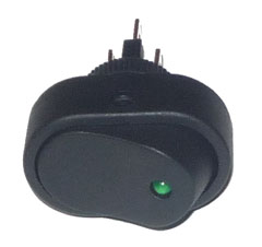LLAVE UN PUNTO OVALADA CON LED VERDE TESTIGO