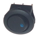 LLAVE UN PUNTO REDONDA CON LED AZUL TESTIGO