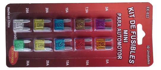 KIT MINI FUSIBLE PLANOS X10 UNIDADES SURTIDOS