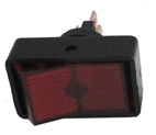 LLAVE UN PUNTO RECTANGULAR GRANDE C/LUZ ROJA