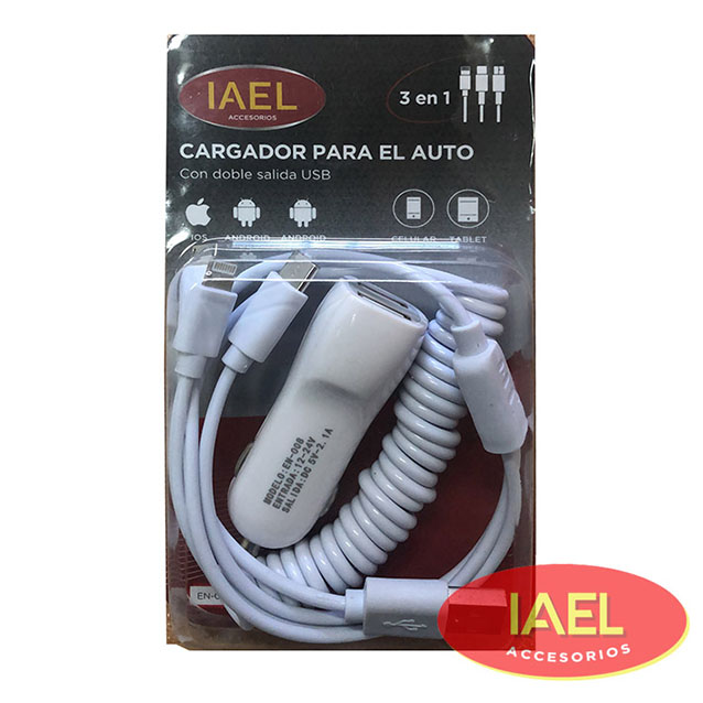 CARGADOR CELULAR TABLET PARA ENCENDEDOR, MICRO USB IPHONE USB TIPO C - 2