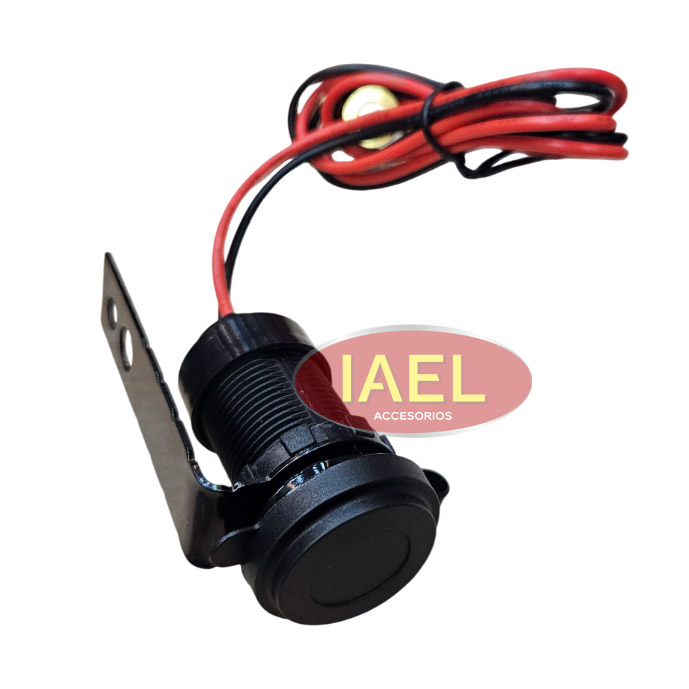 ADAPTADOR SALIDA USB X1, CARGADOR CELULAR, REDONDO PARA EMPOTRAR O COLGAR, CON TAPA, 12/24V - 2