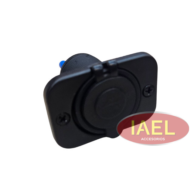 ADAPTADOR SALIDA USB X2, CARGADOR CELULAR, RECTANGULAR PARA EMPOTRAR, CON TAPA, 12/24V - 2