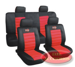 JGO. FUNDA CUERINA, COMPLETA, SPORT, ROJO C/NEGRO
