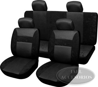 JGO. FUNDA COMPL, ELEGANCE, NEGRA PANA+PIQUE