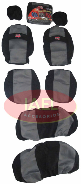 JGO. FUNDA COMPL DEPORTIVA, TELA COMB, IA-TUNING GRIS - 2