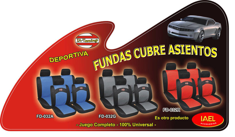 JGO. FUNDA COMPL DEPORTIVA, TELA COMB, IA-TUNING ROJO - 3