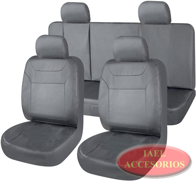 JGO. FUNDA 100% S/CUERO, GRUESA, COMPLETA, TIPO ORIGINAL, GRIS