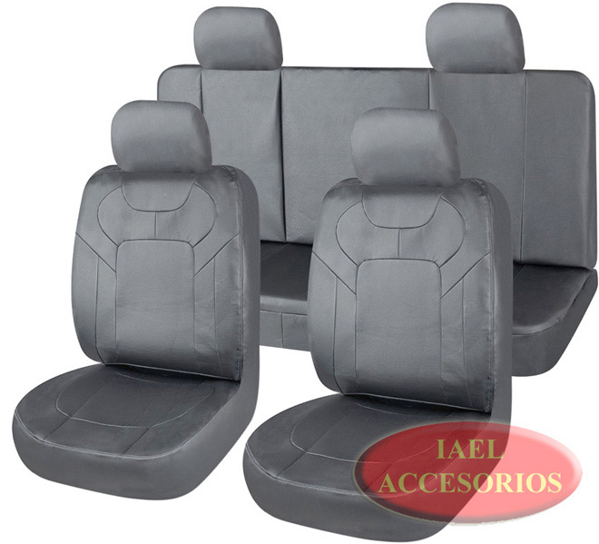 JGO. FUNDA 100% S/CUERO, GRUESA, COMPLETA, TIPO ORIGINAL, GRIS