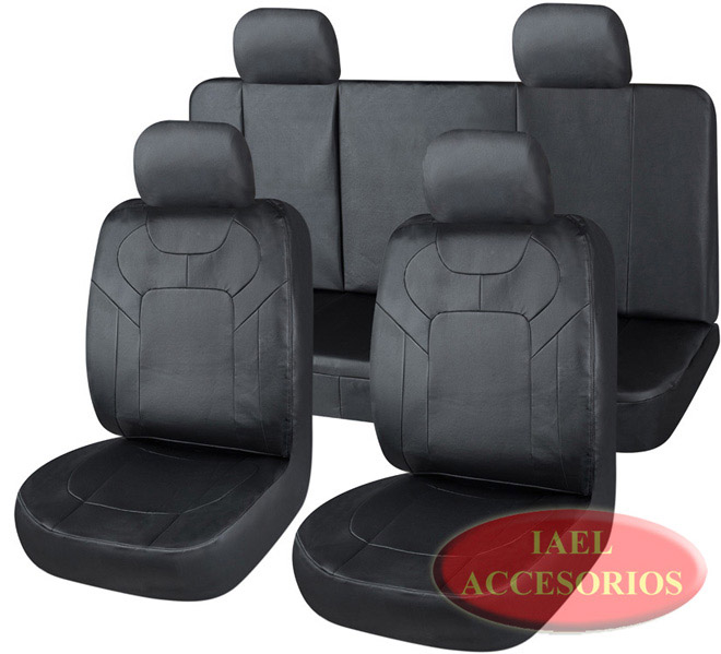 JGO. FUNDA 100% S/CUERO, GRUESA, COMPLETA, TIPO ORIGINAL, NEGRA