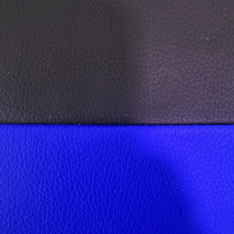 JGO. FUNDA CUERINA COMBINADA, COMPLETA. 11PCS NEGRA CON AZUL - 3