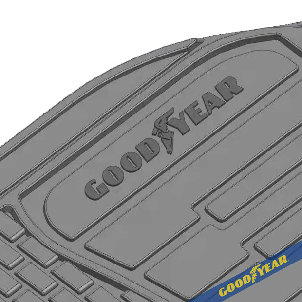 JGO. CUBRE ALFOMBRAS GOODYEAR, PVC, 4 PIEZAS - 2