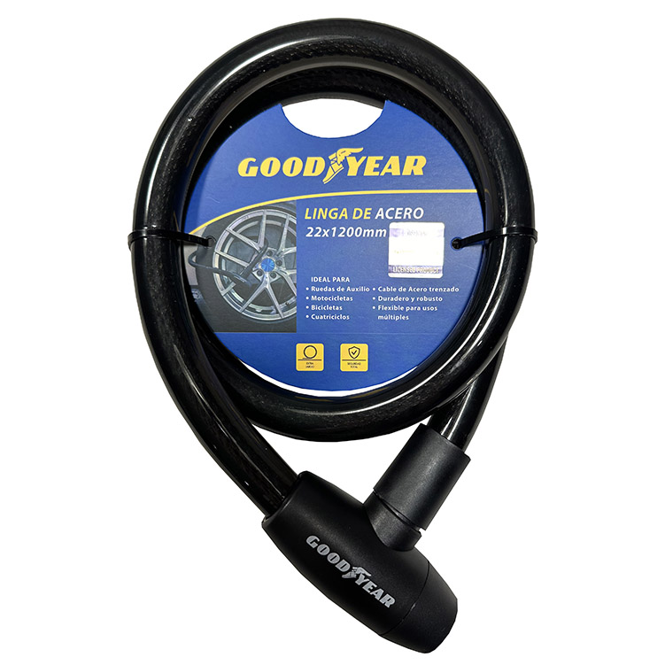 LINGA PITON ACERO REFORZADA GOODYEAR, CON CERRADURA SEGURIDAD, 22X1200