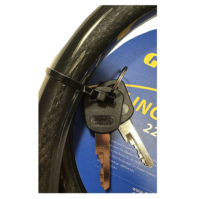 LINGA PITON ACERO REFORZADA GOODYEAR, CON CERRADURA SEGURIDAD, 22X1200 - 2