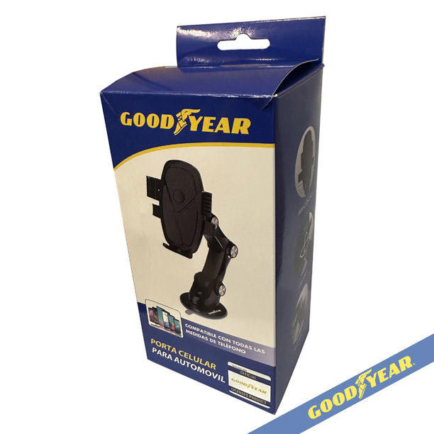 PORTA TELEFONO CELULAR/GPS ARTICULADO GOODYEAR SUCCION - 2