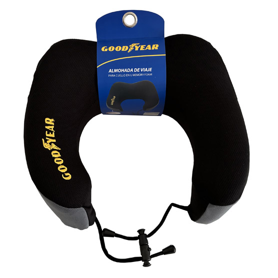 ALMOHADON PARA VIAJE GOODYEAR, CUELLO FORMATO U, CON MEMORY FOAM, ESPU - 2