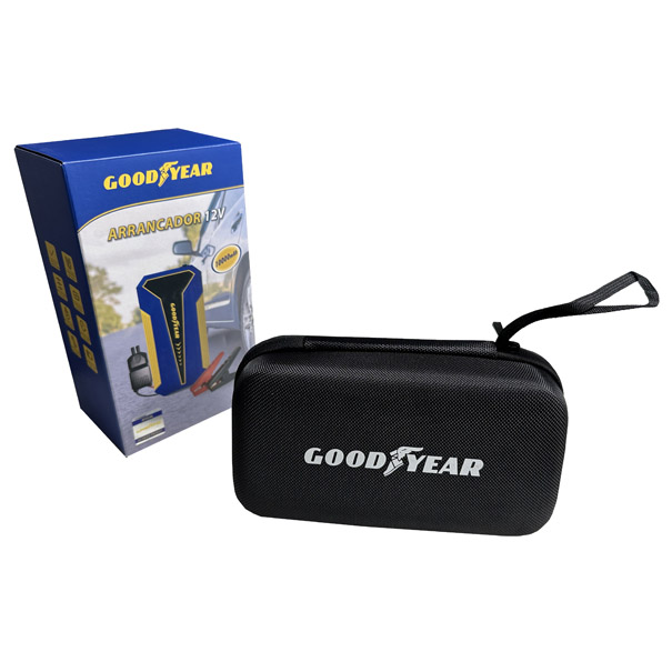 ARRANCADOR PORTATIL GOODYEAR, 10000MA, RECARGABLE. CON ESUCHE Y ACCESO - 2