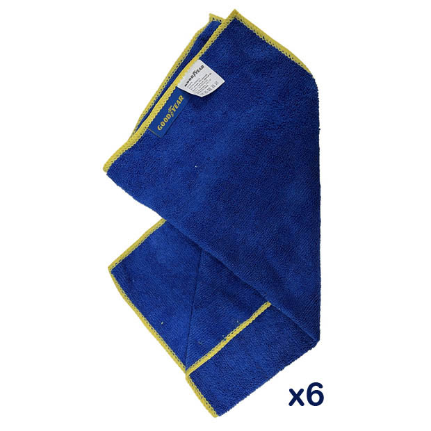 KIT 6PCS PAÑOS MICROFIBRA GOODYEAR 30X40CM - 2