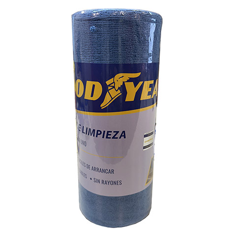 ROLLO DE MICROFIBRA GOODYEAR, 45PCS ,30X30CM, REUTILIZABLE