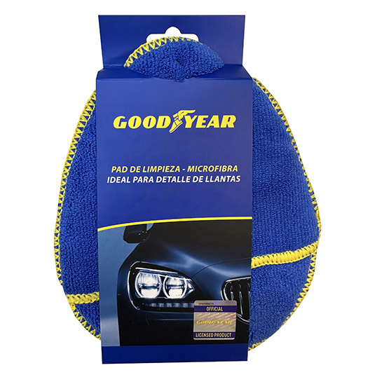 PAD DE LIMPIEZA MICROFIBRA GOODYEAR, TIPO MANOPLA, IDEAL PARA LLANTAS