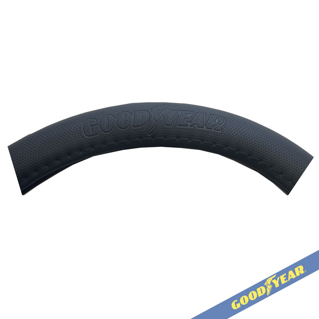 CUBRE VOLANTE GOODYEAR, NEGRO COMBINADO PICADO, AUTO 38CM - 2