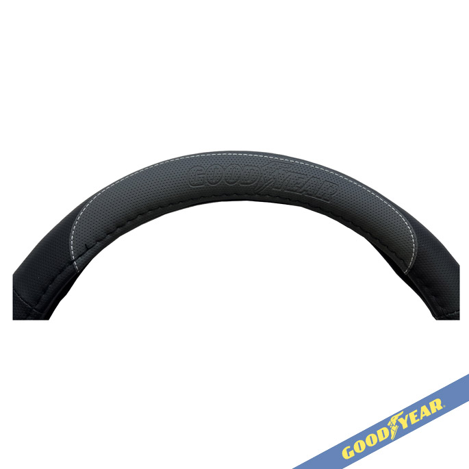 CUBRE VOLANTE GOODYEAR, NEGRO CON GRIS, AUTO 38CM - 2