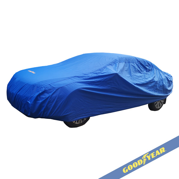 CUBRE AUTO GOODYEAR M, AZUL, PVC CON TELA NO TEJIDA