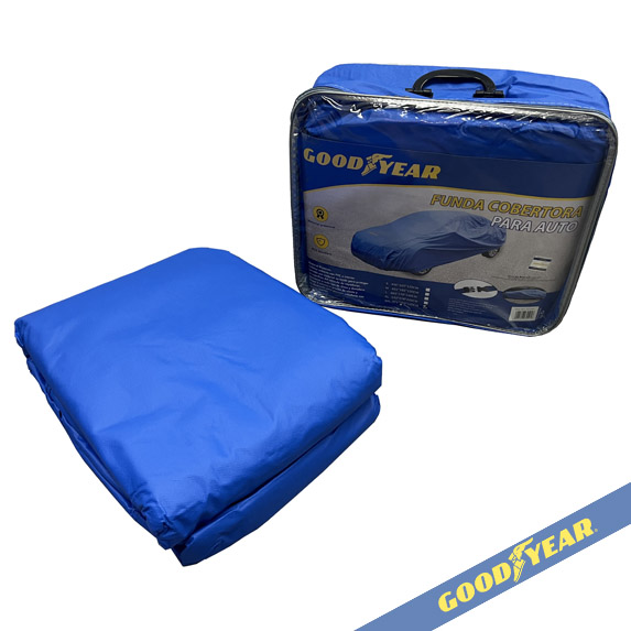 CUBRE AUTO GOODYEAR M, AZUL, PVC CON TELA NO TEJIDA - 2