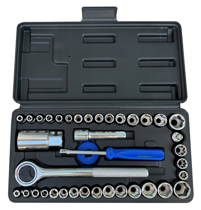 KIT DE HERRAMIENTAS GOODYEAR 40 PCS, CON CAJA PLASTICA - 3