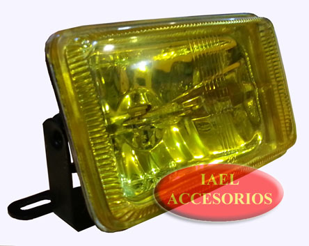 JGO. FAROS RECT. P/EMBUTIR FACETADO AMBAR