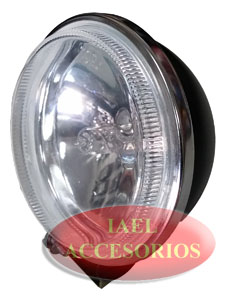 JGO. FARO IODO RED. CARCAZA NEGRA CRISTAL