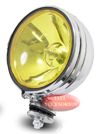 FARO IODO RED. 5` METALICO CROM. AMBAR