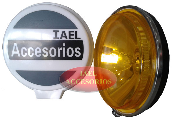 JGO. FAROS REDONDOS METALICOS C/TAPA AMBAR
