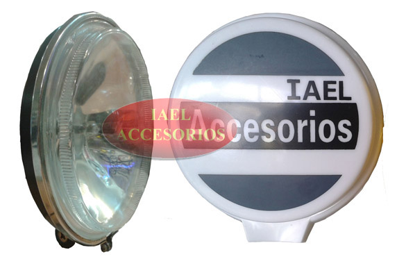 JGO. FAROS REDONDOS METALICOS C/TAPA CRISTAL