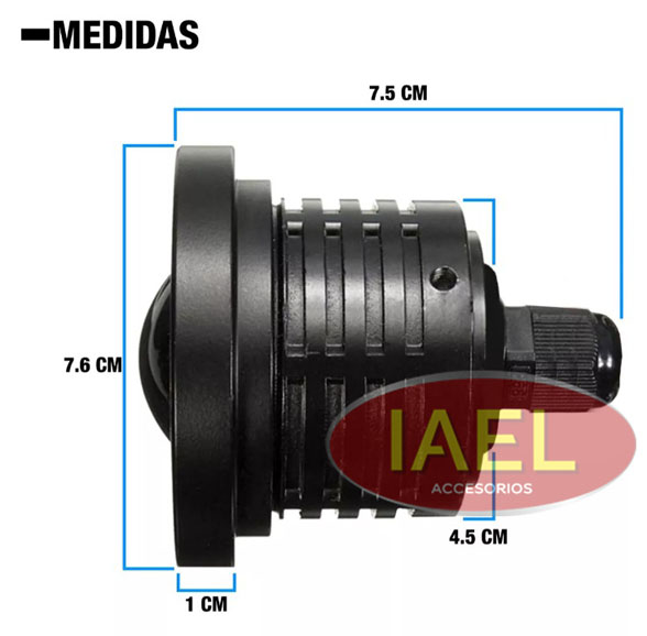 JGO. FARO LED REDONDO, 10W 1 LED, CON OJO DE ANGEL, PARA EMPOTRAR, 3` - 3