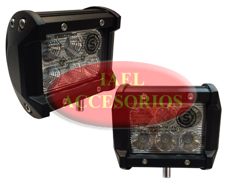 FARO LED RECTANGULAR 18W 6 LEDS 99 X 73 X 107MM LUJO CON ALEM