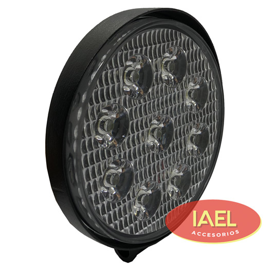 FARO LED REDONDO 27W 9 LEDS BLANCO, 11CM DIAMETRO