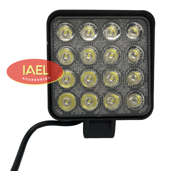 FARO LED CUADRADO 48W 16 LEDS 11 X 11CM BLANCO
