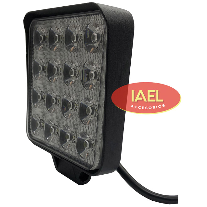 FARO LED CUADRADO 48W 16 LEDS 11 X 11CM BLANCO - 2