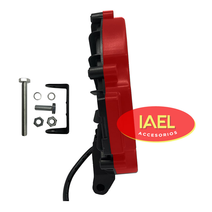FARO LED REDONDO 51W 17 LEDS, 17,5CM DIAMETRO, FRENTE ROJO - 3