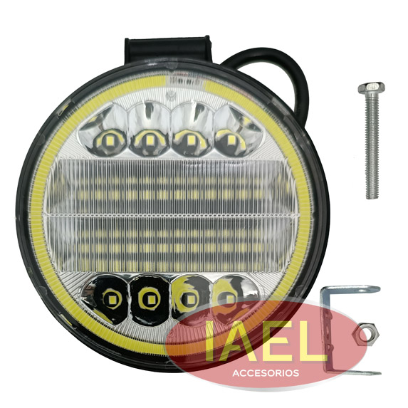 FARO LED REDONDO 90W 30 MULTILEDS + OJO DE ANGEL, DIAMETRO 11CM BLANCO