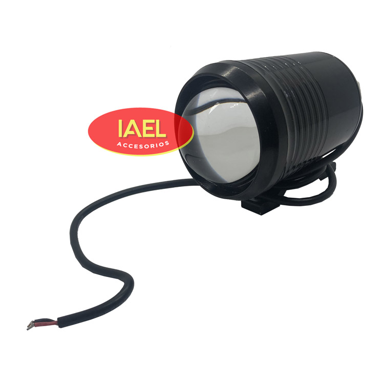FARO DE LED MOTO REDONDO 10W 1 LED 11 X 5,7 CM CON LUPA