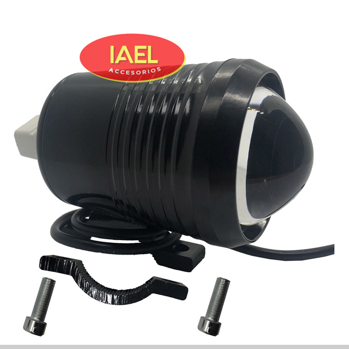 FARO DE LED MOTO REDONDO 10W 1 LED 11 X 5,7 CM CON LUPA - 2