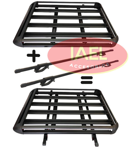 KIT PORTAEQUIP UNIV, PARRILA TIPO CANASTO C/BARRAS, 127X96X12CM, NEGRO - 2