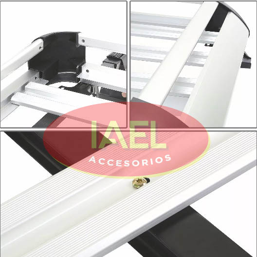 KIT PORTAEQUIP UNIV, PARRILA TIPO CANASTO C/BARRAS, 127X96X12CM, ALUM, - 3