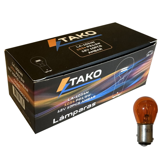 LAMPARA 1034 AMBAR 21/5W 12V - TAKO