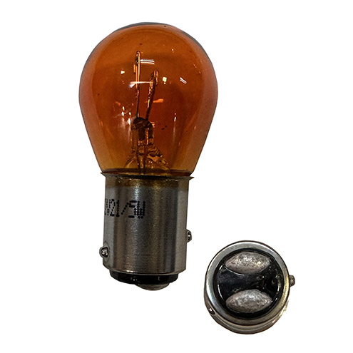 LAMPARA 1034 AMBAR PATA DESPLAZADA `V`, 21/5W 12V - TAKO - 2